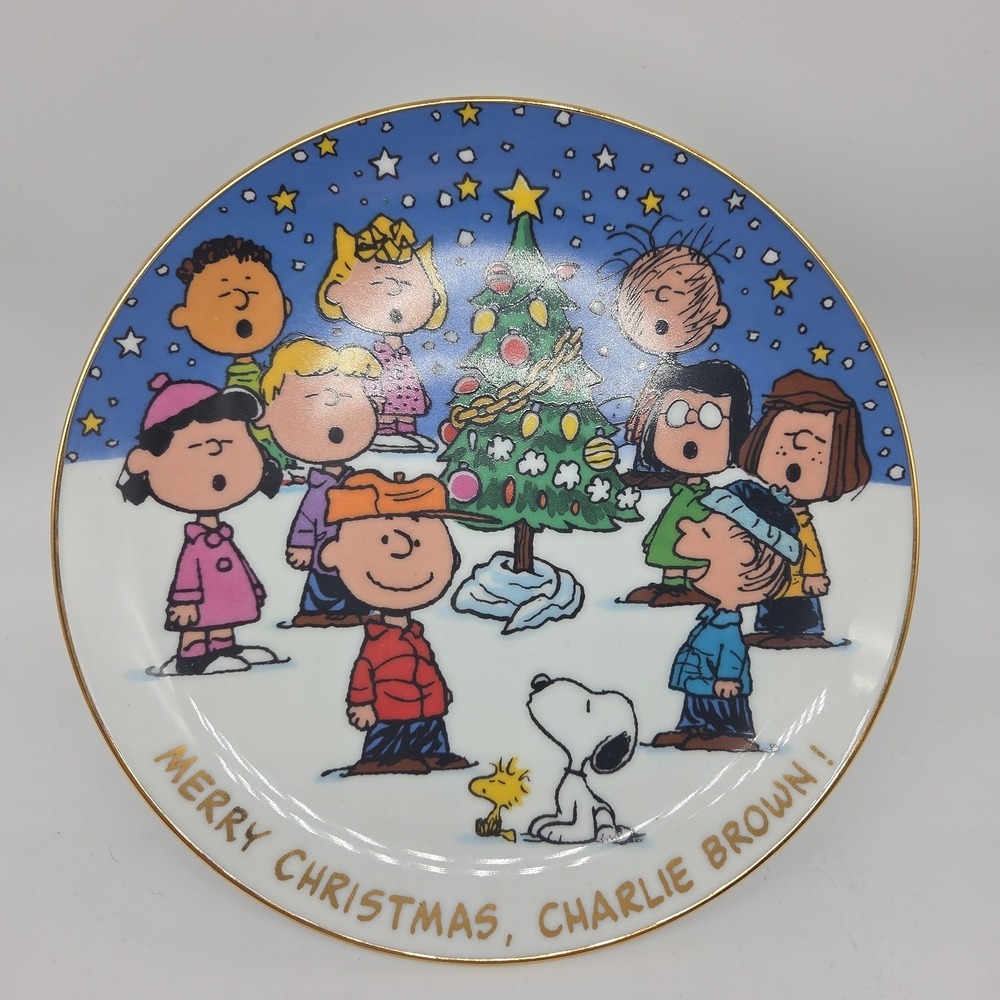 PEANUTS Magical Moments "Merry Christmas Charlie Brown" Plate Danbury Mint